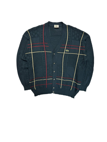 90s Lacoste Cardigan Mit Schurwolle Grün M-L