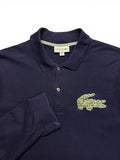Lacoste Polo Shirt Langarm Stacked Crocodile Dunkelblau L