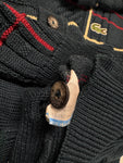 90s Lacoste Cardigan Mit Schurwolle Grün M-L