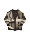 80s C&A Damen Cardigan Mit Mohair Braun M-L