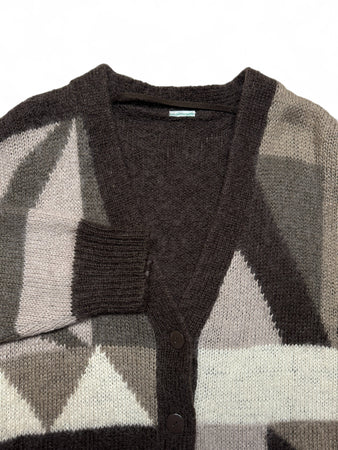 80s C&A Damen Cardigan Mit Mohair Braun M-L