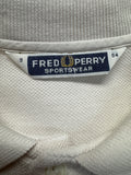 80s Fred Perry Sportswear Polo Shirt Basic Made In Belgium Weiß 54 L-XL
