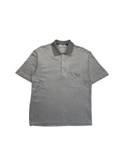 90s Christian Dior Polo Shirt Made In Italy Grau Weiß M