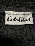 90s Carlo Colucci Cardigan mit Schurwolle 3D Knit Made In Germany Bunt M-L