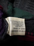 90s Carlo Colucci Cardigan mit Schurwolle 3D Knit Made In Germany Bunt M-L
