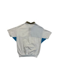 80s Puma Polo Shirt Colorblocked Made In Italy Weiß Blau S-M