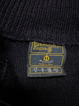 90s Ermenegildo Zegna Strickpullover Mit Reißverschluss Und Rollkragen Schurwolle Riri Zip Made In Italy Dunkelblau S-M