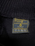 90s Ermenegildo Zegna Strickpullover Mit Reißverschluss Und Rollkragen Schurwolle Riri Zip Made In Italy Dunkelblau S-M