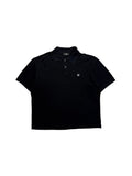 90s MCM Polo Shirt Boxy Basic Schwarz L-XL