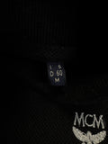 90s MCM Polo Shirt Boxy Basic Schwarz L-XL