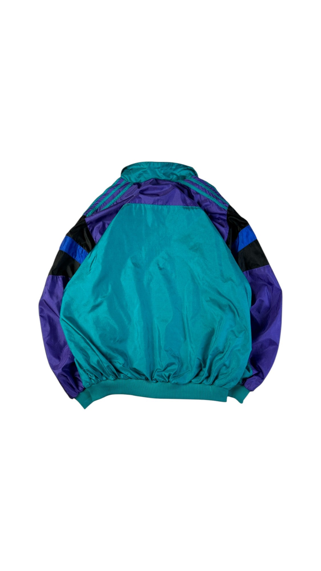 Vintage Adidas Sportjacke 90s Nylon Grün Lila D5 M