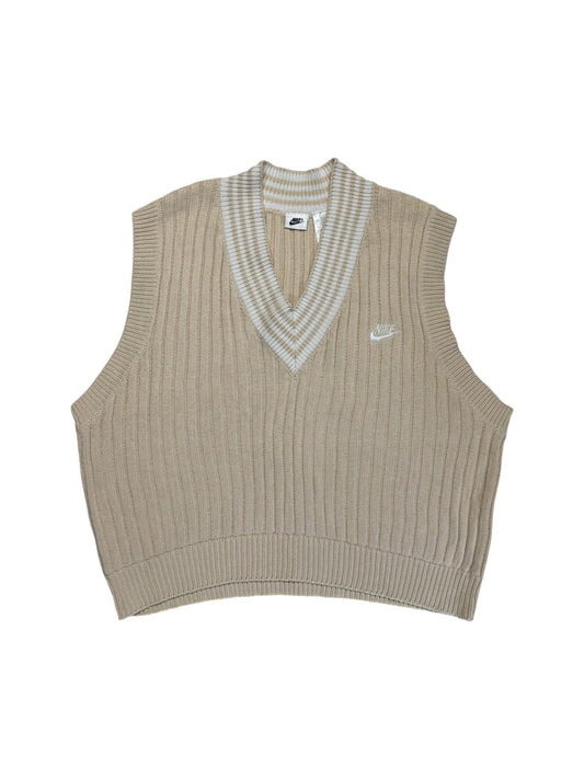 90s Nike Pullunder Basic Made In Hong Kong Beige/Creme L