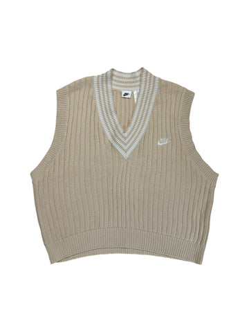 90s Nike Pullunder Basic Made In Hong Kong Beige/Creme L