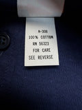 70s Nike Polo Shirt Langarm Deadstock Made In USA Navy M
