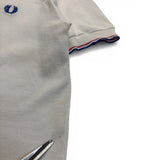 80s Fred Perry Tipped Polo Shirt Weiß XS-S