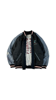 Vintage Adidas Collegejacke 90s New York Knights World League NFL Grau Schwarz D6 M