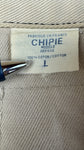 Vintage Chipie Jeansjacke 80s Cropped Damen Made In France Patches Beige/Sand L