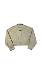 Vintage Chipie Jeansjacke 80s Cropped Damen Made In France Patches Beige/Sand L