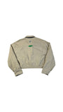 Vintage Chipie Jeansjacke 80s Cropped Damen Made In France Patches Beige/Sand L
