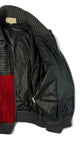 Vintage Iceberg Wolljacke 90s Mohair, Alpaka & Lederapplikationen Lampo Zip Made In Italy Rot Schwarz 44 M
