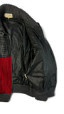 Vintage Iceberg Wolljacke 90s Mohair, Alpaka & Lederapplikationen Lampo Zip Made In Italy Rot Schwarz 44 M