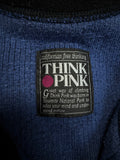 90s Think Pink Halfzip Fleecejacke Riri-Zip Dunkelblau/Lila L