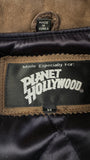 Vintage Planet Hollywood Bomberjacke 1990 Paris Made In Korea Wolle & Leder Schwarz Braun M