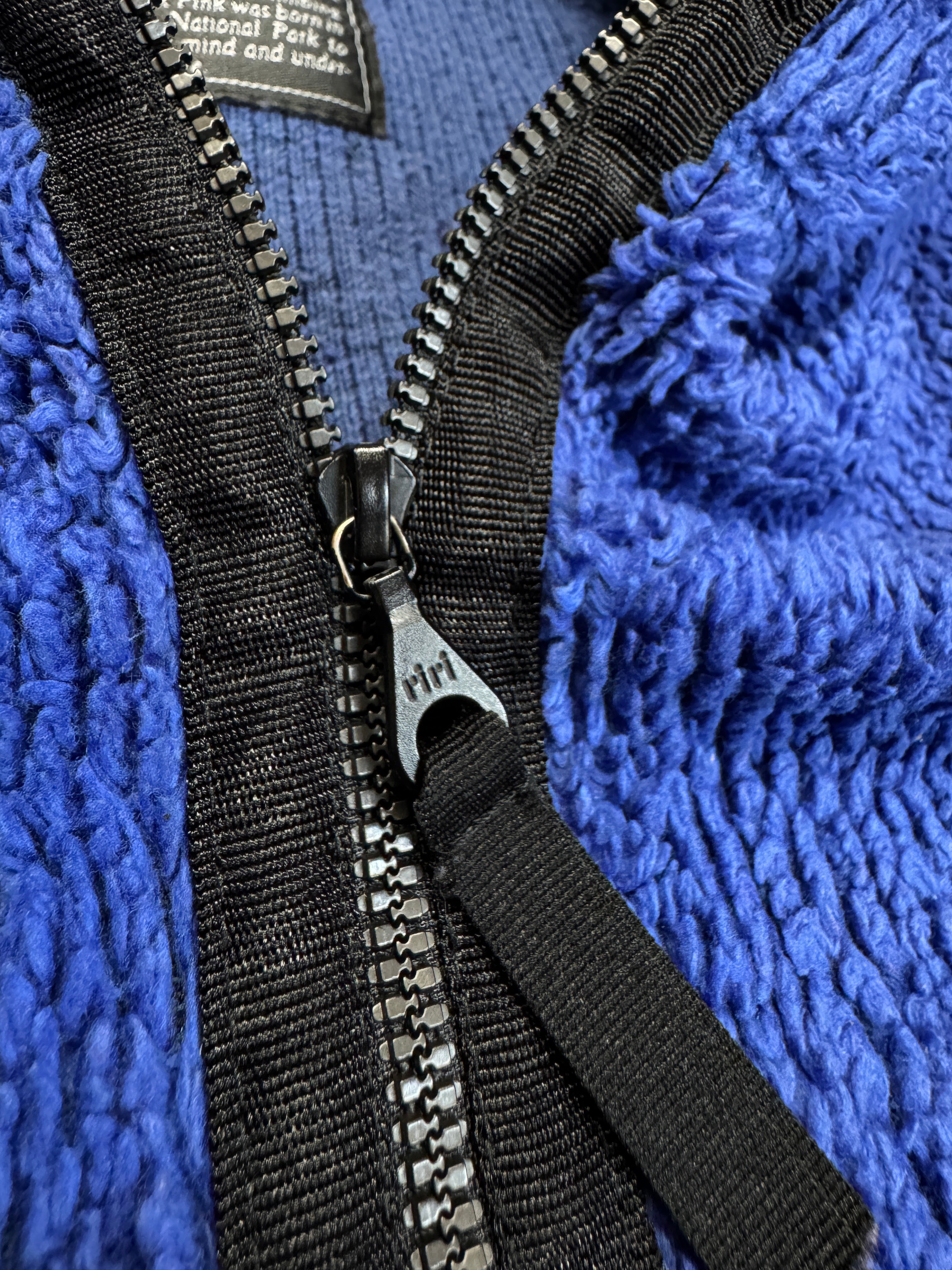 90s Think Pink Halfzip Fleecejacke Riri-Zip Dunkelblau/Lila L