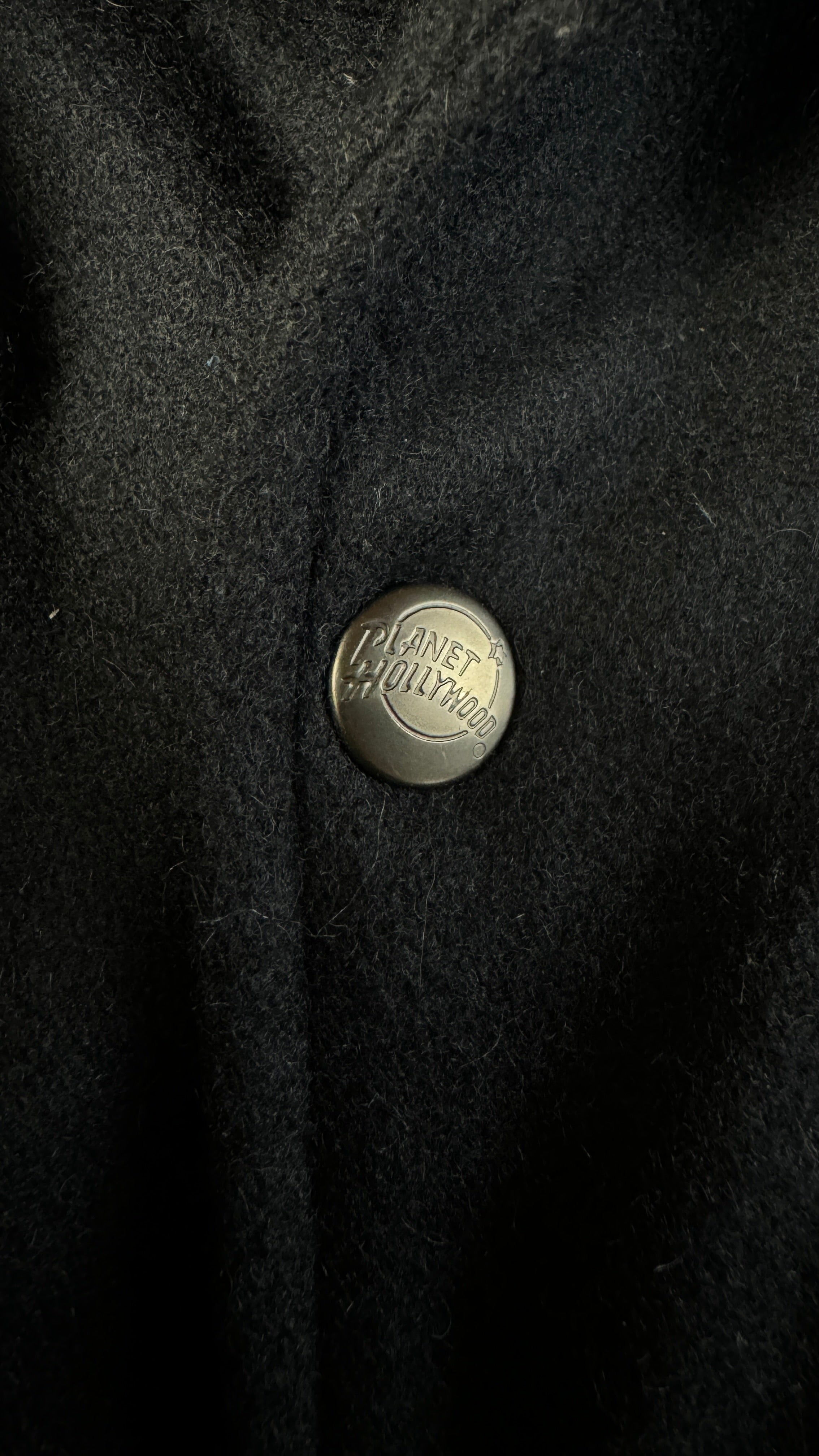 Vintage Planet Hollywood Bomberjacke 1990 Paris Made In Korea Wolle & Leder Schwarz Braun M