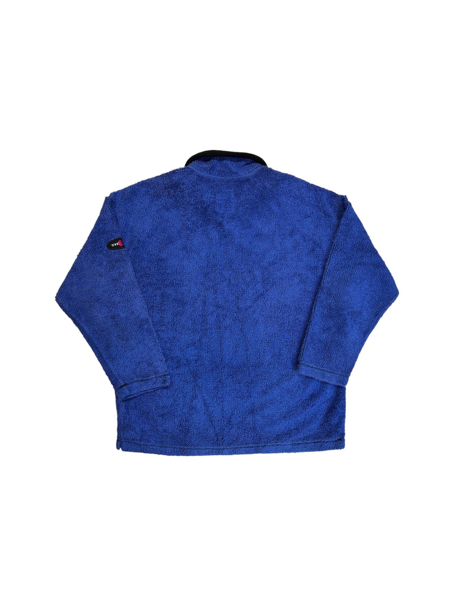 90s Think Pink Halfzip Fleecejacke Riri-Zip Dunkelblau/Lila L