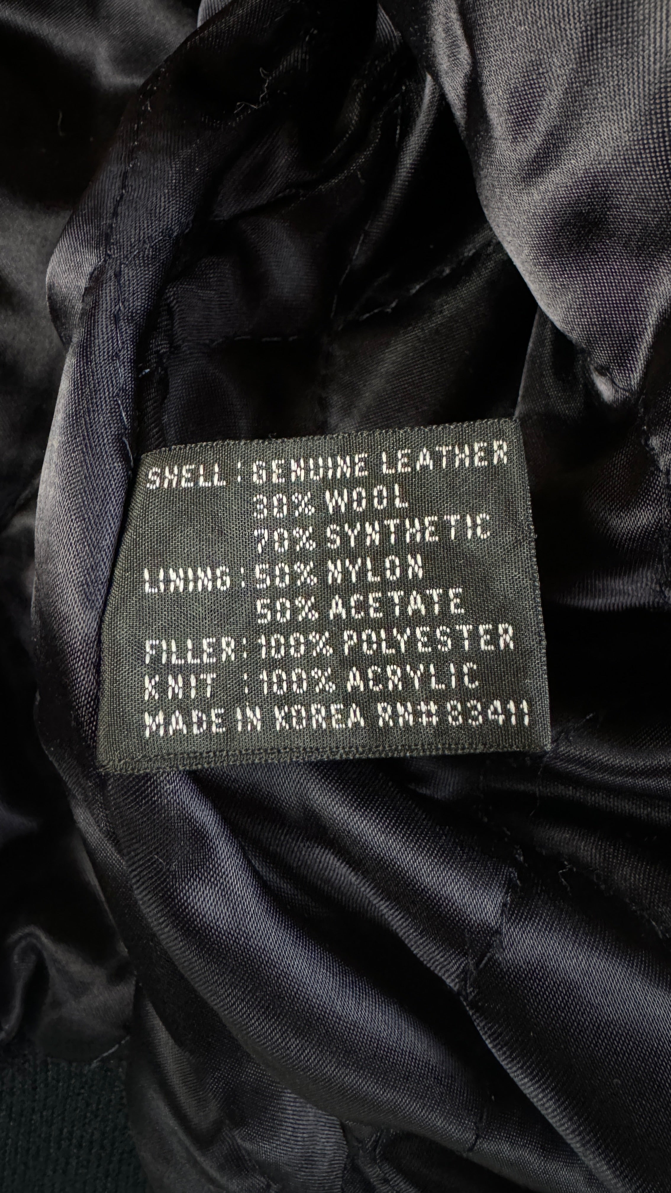 Vintage Planet Hollywood Bomberjacke 1990 Paris Made In Korea Wolle & Leder Schwarz Braun M