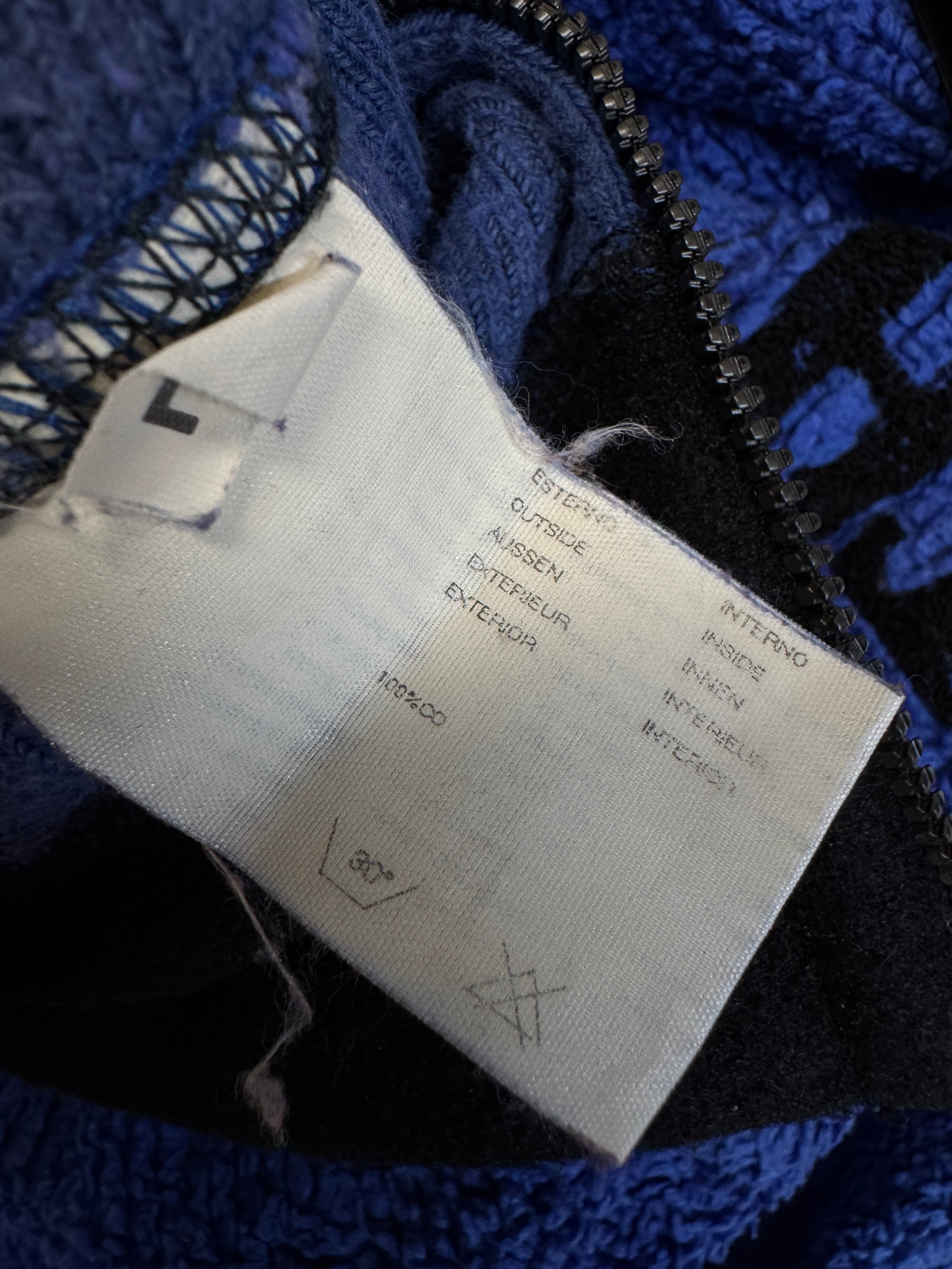 90s Think Pink Halfzip Fleecejacke Riri-Zip Dunkelblau/Lila L