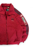 90s Adidas Zip-Fleecejacke "One World" Polartec Rot L
