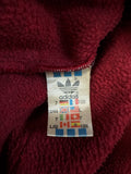 90s Adidas Zip-Fleecejacke "One World" Polartec Rot L