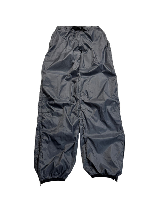 90s Emporio Armani Trackpants Lampo Zip Metallic Grau 48/M