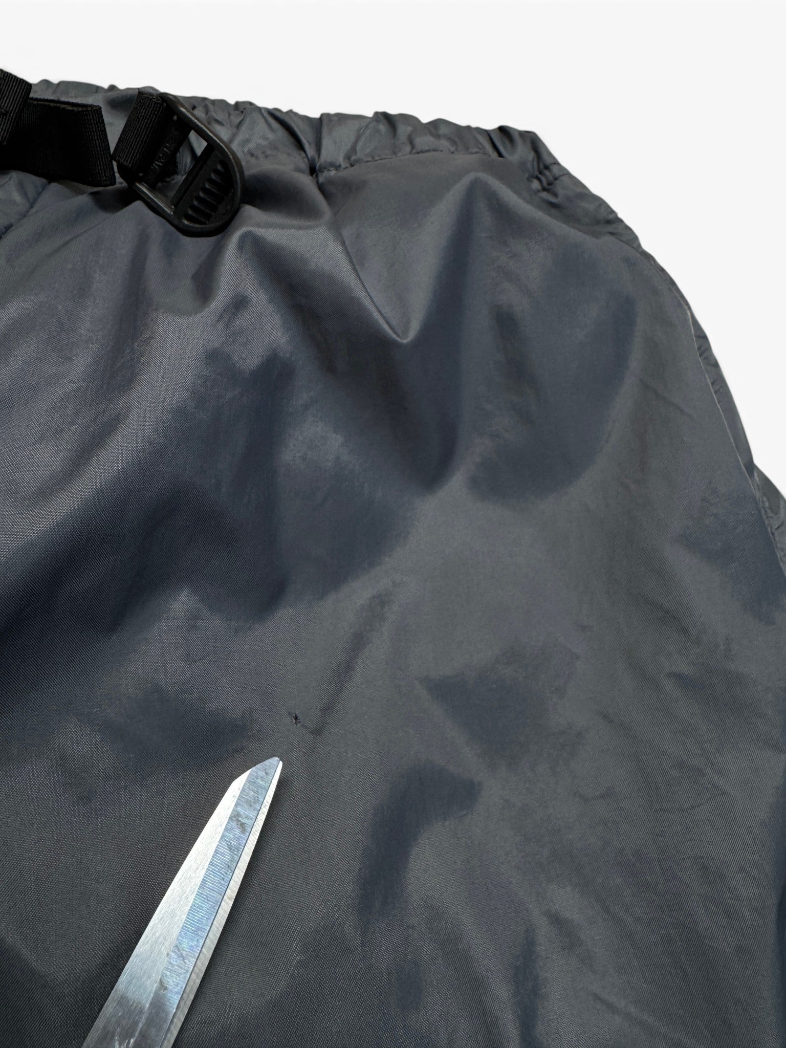 90s Emporio Armani Trackpants Lampo Zip Metallic Grau 48/M
