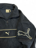 90s Puma Fleecejacke Quarterzip Dunkelblau S-M