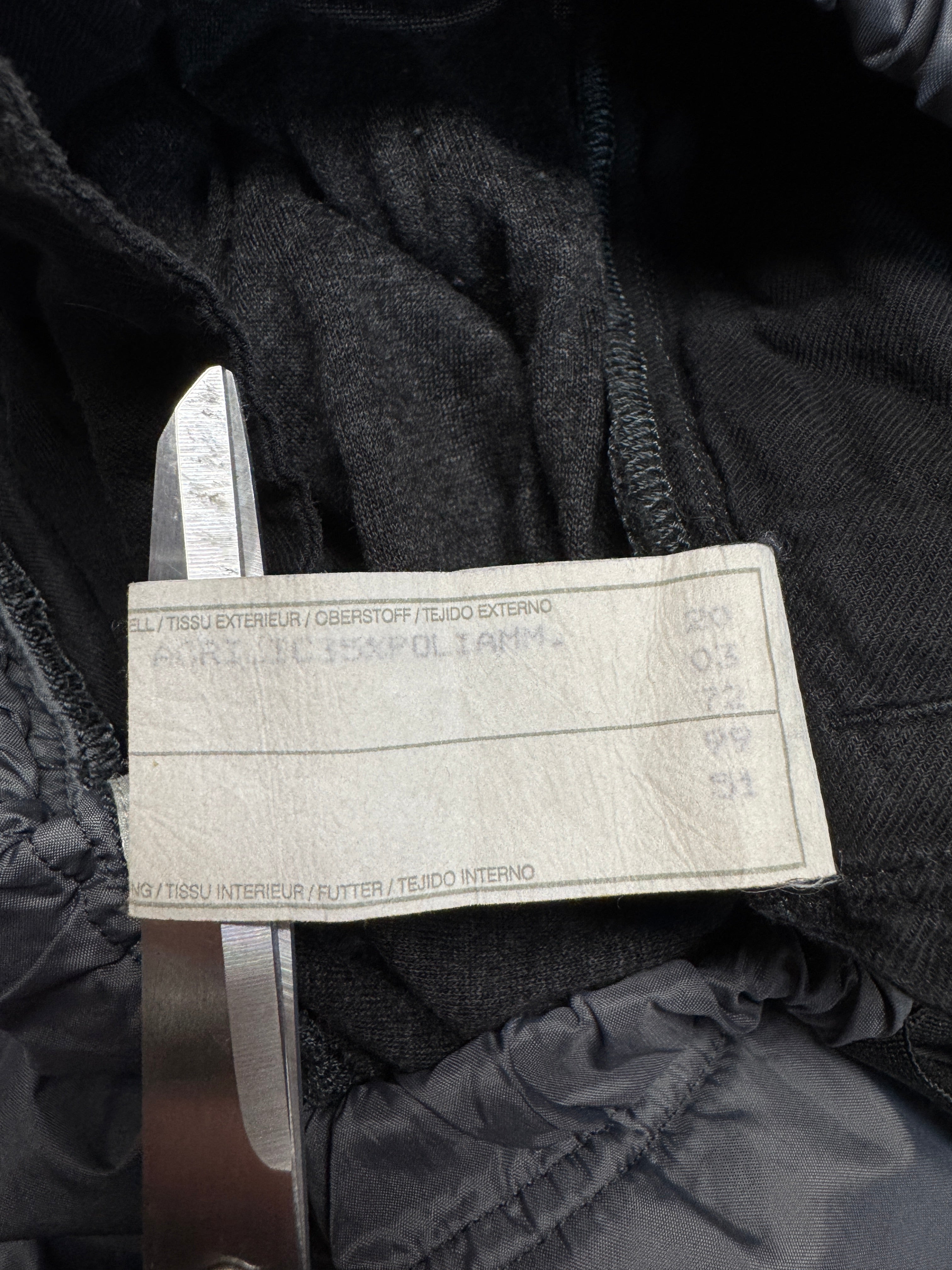 90s Emporio Armani Trackpants Lampo Zip Metallic Grau 48/M