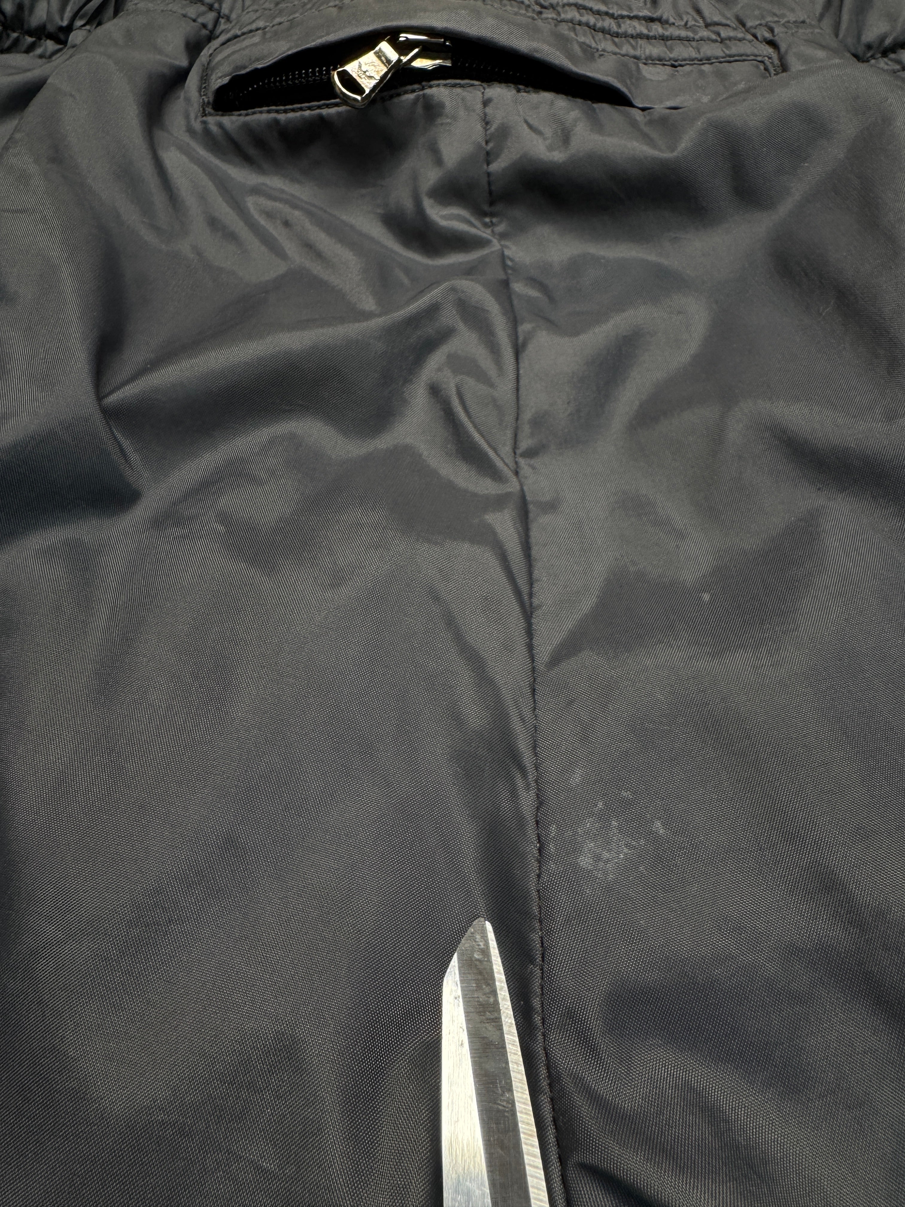 90s Emporio Armani Trackpants Lampo Zip Metallic Grau 48/M