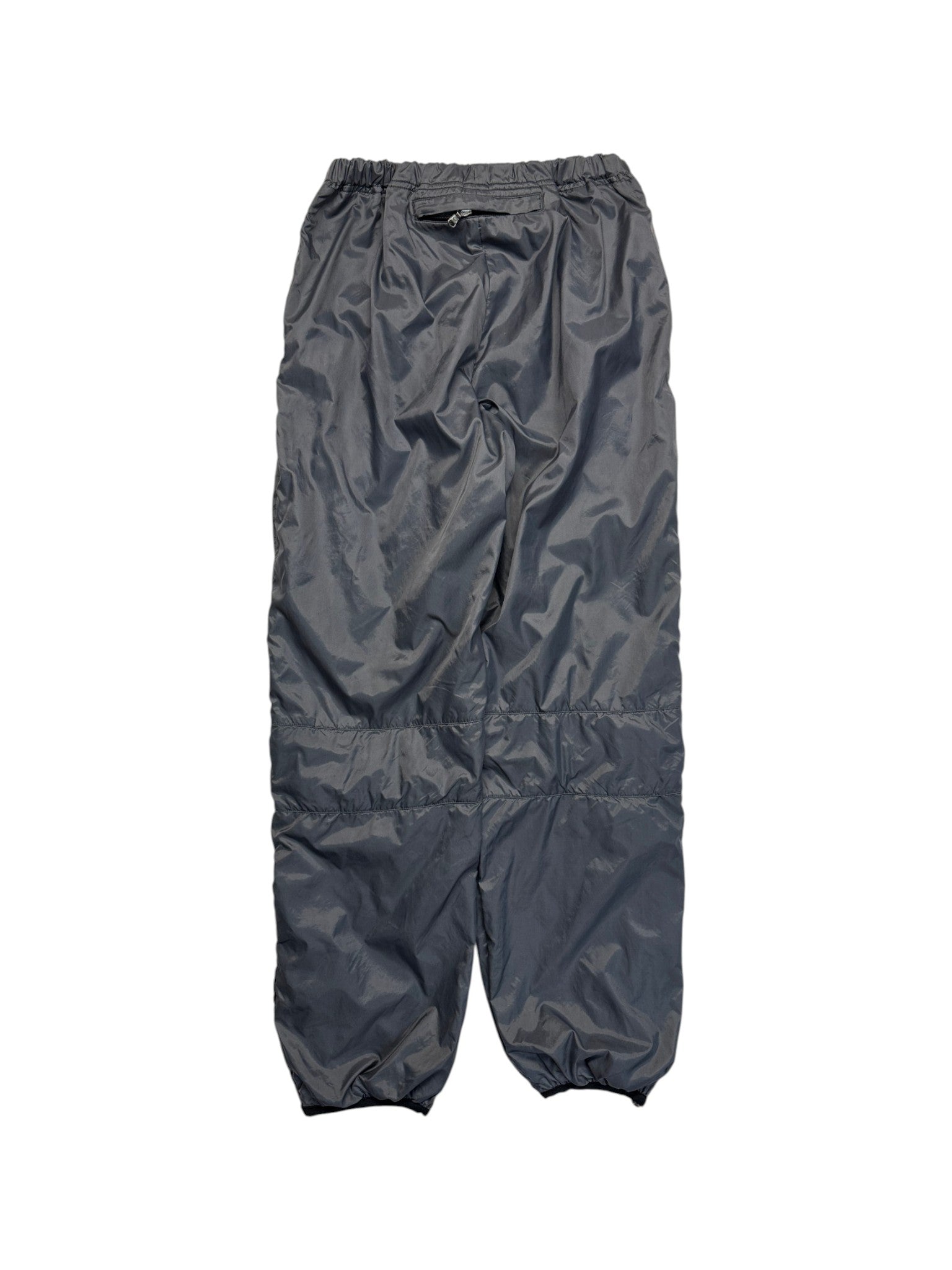 90s Emporio Armani Trackpants Lampo Zip Metallic Grau 48/M