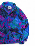 90s Comfort Skins Fleecejacke Two-Way Zipper Abstract Pattern Made In USA Bunt M-L