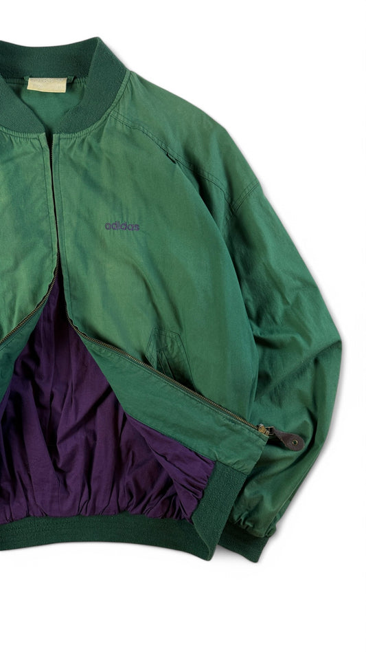 Vintage Adidas Blouson 90s Made In Hong Hong Grün Lila D 48/50 M-L