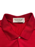80s Givenchy Gentleman Polo Shirt Made In Italy Rot XL