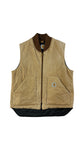 Vintage Carhartt Weste 90s Used Braun L-XL