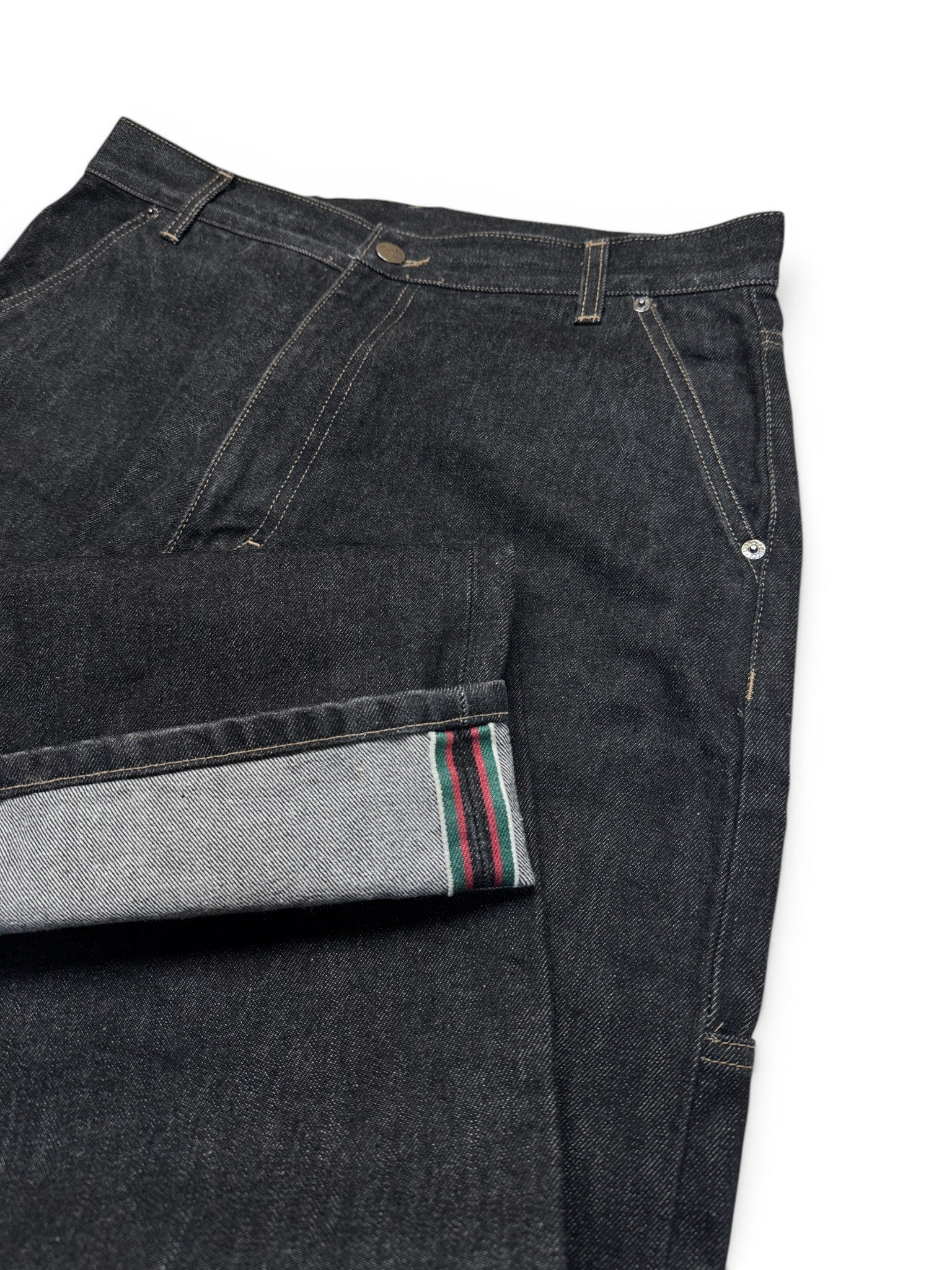 00s Gucci Jeans Selvedge Schwarz 48 - RareRags