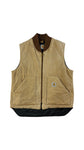Vintage Carhartt Weste 90s Used Braun L-XL