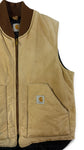 Vintage Carhartt Weste 90s Used Braun L-XL
