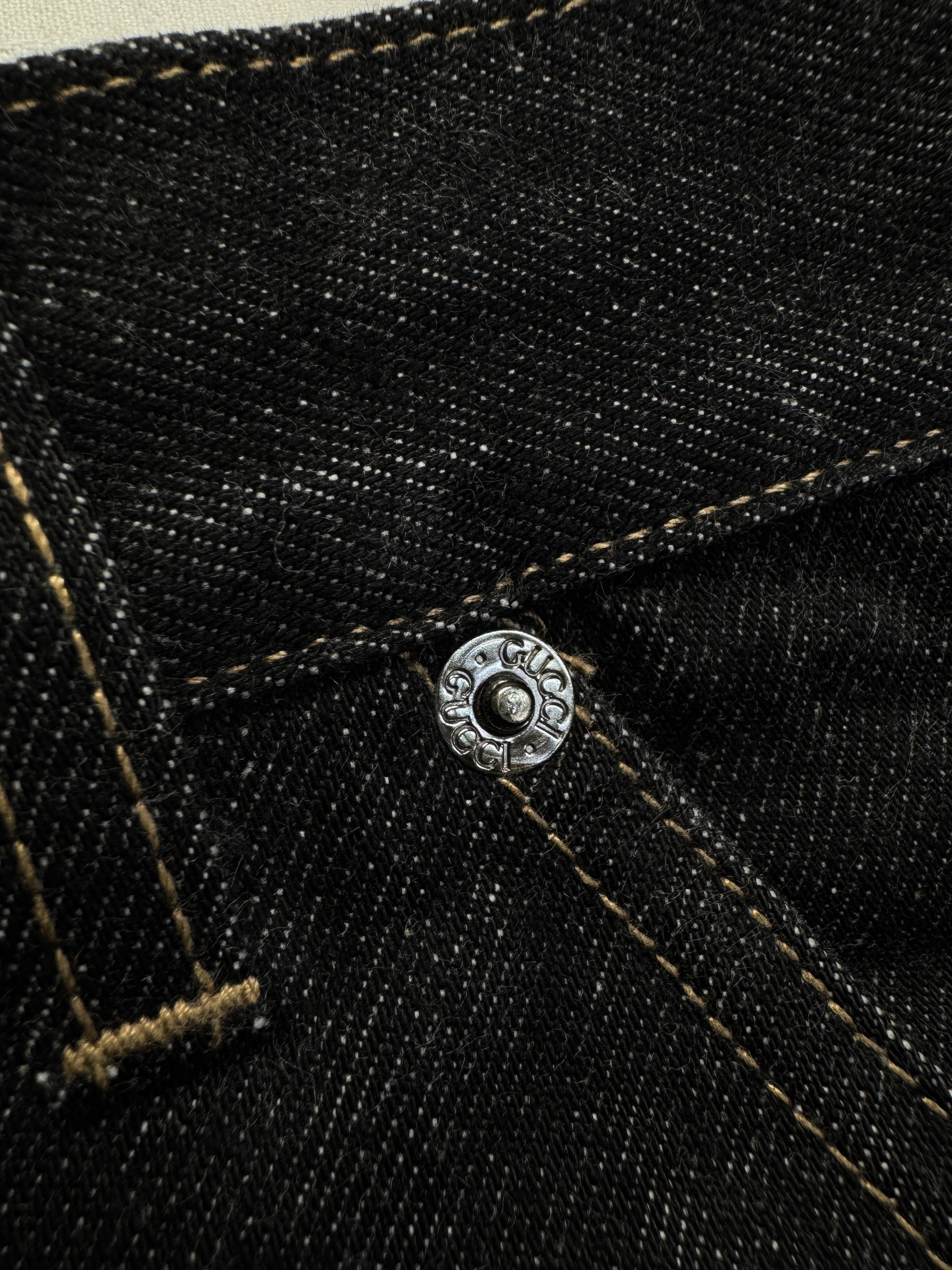 00s Gucci Jeans Selvedge Schwarz 48 - RareRags
