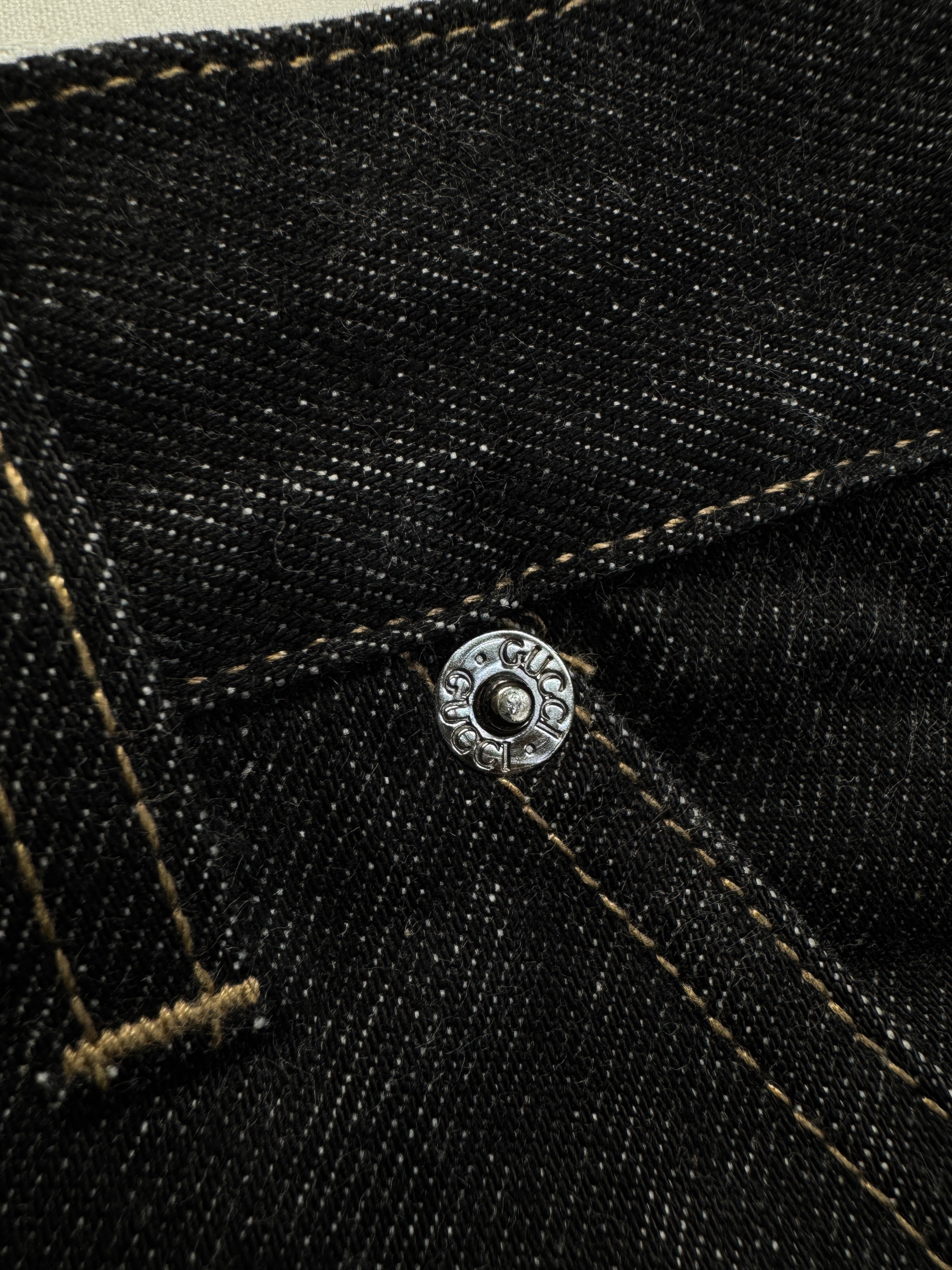 00s Gucci Jeans Selvedge Schwarz 48 - RareRags