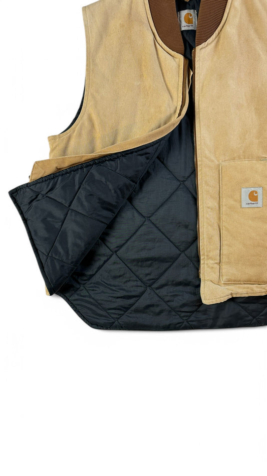 Vintage Carhartt Weste 90s Used Braun L-XL